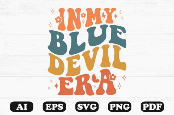 In My Blue Devil Era Retro Wavy Svg