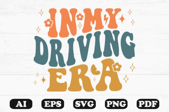 In My Driving Era Retro Wavy Svg T-shirt