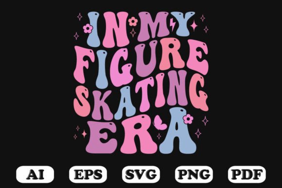 In My Figure Skating Era Retro Wavy Svg