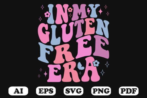 In My Gluten Free Era Retro Wavy Svg