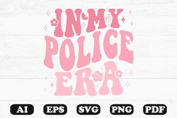 In My Police Era Retro Wavy Svg T-shirt