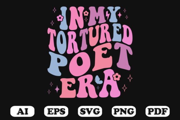 In My Tortured Poet Era Retro Wavy Svg